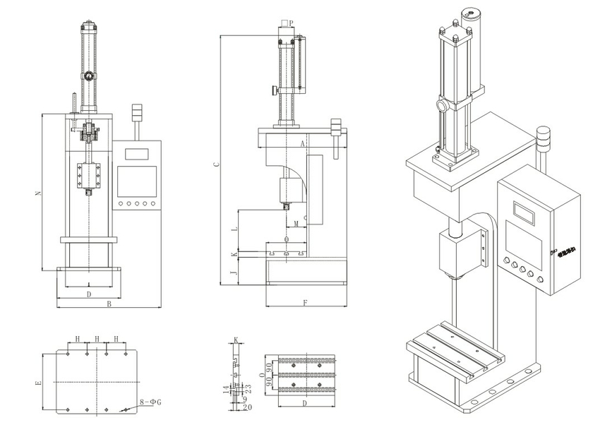 JRX半弓形壓力可調氣液增壓機設計圖 JRX半弓形壓力可調氣液增壓機設計圖